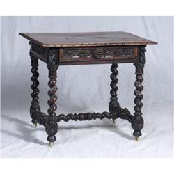 CIRCA 1870-80 ENGLISH JACOBEAN STYLE OAK TABLE