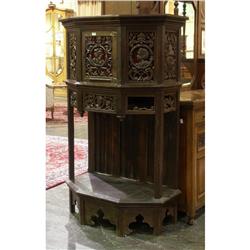 LATE 19TH CENTURY FRENCH GOTHIC OAK CUPBOARD