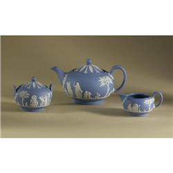 BLUE WEDGWOOD PORCELAIN TEA SET