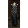 Image 1 : VINTAGE BLACK RHINESTONE DRESS FLAPPER STYLE