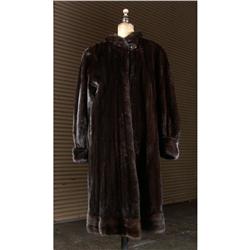 1960'S CHOCOLATE BROWN MINK COAT SIZE 8