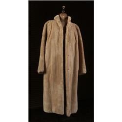 HONEY COLOR SHEARED BEAVER OR SEAL FUR COAT
