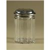 Image 1 : GLASS VANITY JAR WITH STERLING LID