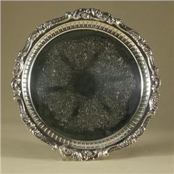 WALLACE SILVERSMITHS SILVER PLATE TRAY ''BAROQUE''