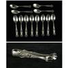 Image 1 : TWELVE STERLING TEASPOONS LEAF AND VINE MOTIF