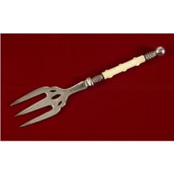VICTORIAN SILVER PLATE TOAST FORK