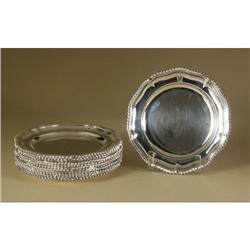 SHEFFIELD PLATE SALVERS STYLE GEOGRGE III
