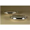Image 1 : SILVER PLATE: A pair of oval covered vegetable servers
