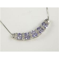 TANZANITE AND DIAMOND NECKLACE IN 14K