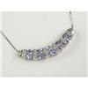 Image 1 : TANZANITE AND DIAMOND NECKLACE IN 14K