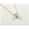 Image 1 : DIAMOND AND 14K YELLOW GOLD PENDANT WITH CHAIN