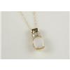 Image 1 : OPAL, PINK SAPPHIRE AND DIAMOND PENDANT WITH CHAIN