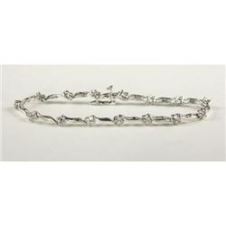 DIAMOND AND 14K WHITE GOLD BRACELET