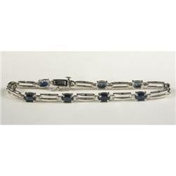 SAPPHIRE AND DIAMOND BRACELET IN 14K