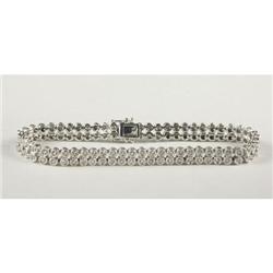 DIAMOND AND 14K WHITE GOLD BRACELET