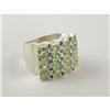 Image 1 : LADY'S STERLING RING WITH PERIDOTS & AMETHYSTS