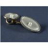 Image 2 : MOTHER-OF-PEARL & PEARL CUFFLINK & STUD SET 14K