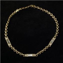 DIAMOND AND 18K YELLOW GOLD NECKLACE