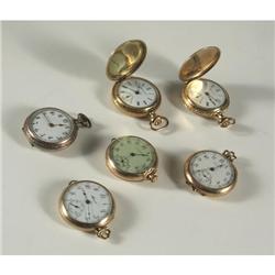 SIX GOLD FILLED LADY'S POCKETWATCHES