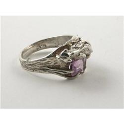 STERLING AND AMETHYST PANTHER RING