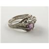 Image 1 : STERLING AND AMETHYST PANTHER RING