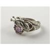 Image 2 : STERLING AND AMETHYST PANTHER RING