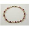 Image 1 : LADY'S 14K BRACELET RUBYS & DIAMONDS