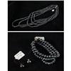 Image 1 : BLACK PEARL DEMI PARURE NECKLACE EARRINGS BRACELET