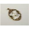 Image 1 : 14K GOLD BAT AND PEARL PENDANT