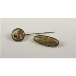 SATSUMA STYLE PAINTED PORCELAIN PINS