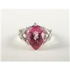 Image 1 : PINK QUARTZ AND DIAMOND 14K RING