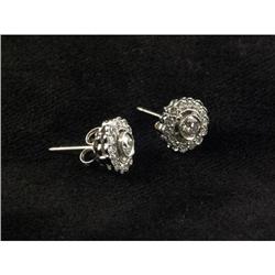 DIAMOND AND 18K WHITE GOLD EARRINGS