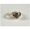 Image 1 : MADERA QUARTZ, SPINEL & DIAMOND LADY'S RING IN 14K