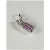 Image 1 : PINK SAPPHIRE AND DIAMOND BABY BOTTLE PENDANT 14K