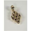 Image 1 : SAPPHIRE AND 14K YELLOW GOLD PENDANT