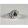 Image 1 : SAPPHIRE & DIAMOND IN 14K WHITE GOLD LADY'S RING