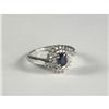 Image 1 : SAPPHIRE AND DIAMOND LADY'S RING IN 14K WHITE GOLD