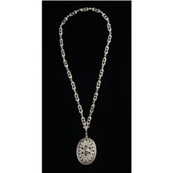 DIAMOND AND 18K WHITE GOLD NECKLACE