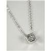 Image 1 : DIAMOND AND 14K WHITE GOLD PENDANT WITH CHAIN