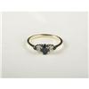 Image 1 : SAPPIRE AND DIAMOND LADY'S RING 14K