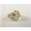 Image 1 : DIAMOND AND 14K GOLD LADY'S RIGHT-HAND RING