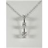 Image 1 : DIAMOND & 14K WHITE GOLD PENDANT WITH CHAIN