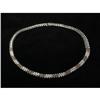 Image 1 : BROWN AND WHITE DIAMOND NECKLACE IN 18K WHITE GOLD