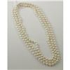 Image 1 : TRIPLE STRANDED FRESHWATER PEARL NECKLACE