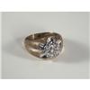 Image 1 : DIAMOND AND 14K GOLD CLUSTER RING