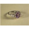 Image 1 : BRAZILLIAN AMETHYST AND CZ STERLING RING
