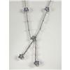 Image 2 : TANZANITE, DIAMOND & 14K WHITE GOLD NECKLACE