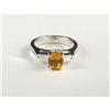 Image 1 : YELLOW SAPPHIRE AND DIAMOND LADY'S RING 14K