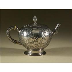 ENGLISH LONDON STERLING 1776 TEAPOT LIDDED