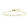 Image 1 : Diamond Heart Bolo Bracelet 1/12 Cttw 10kt Yellow Gold